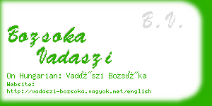 bozsoka vadaszi business card